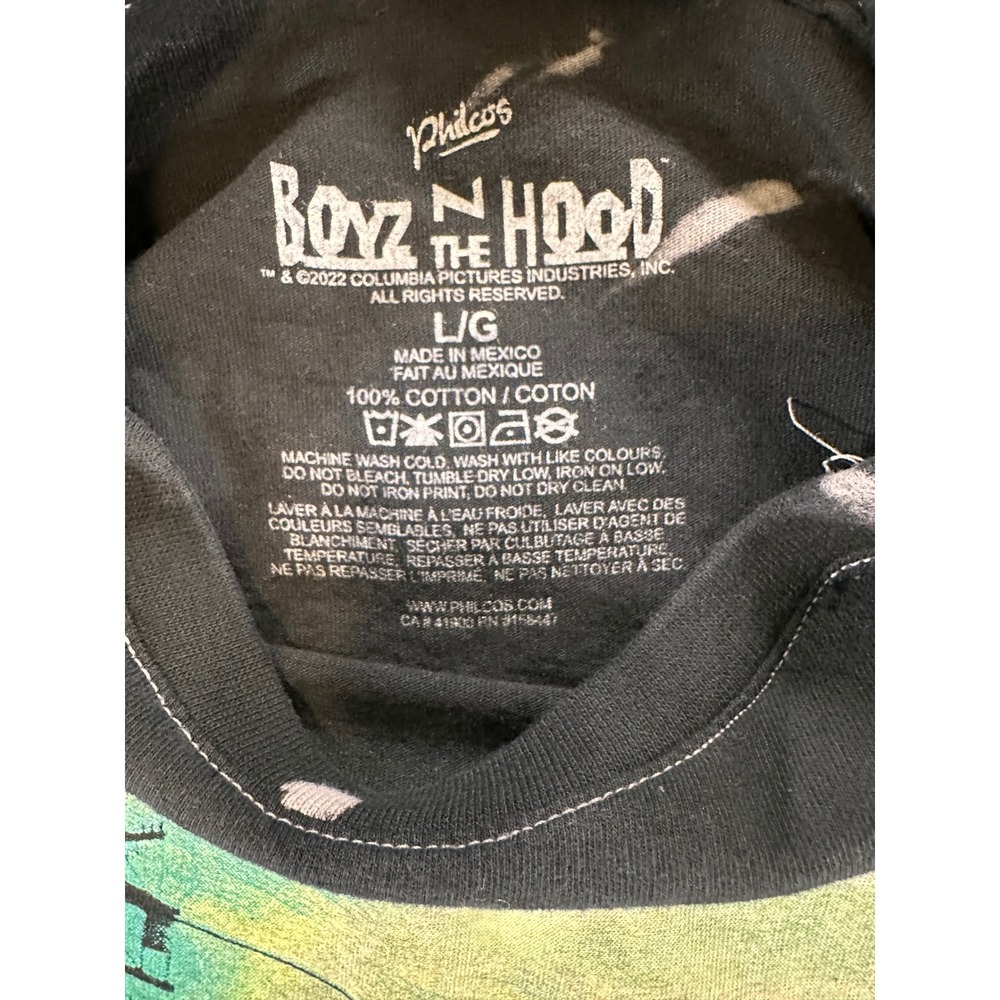 Philcos Boyz N The Hood Ice Cube Bleach Wash Tie Dye Graphic T-Shirt Mens Large - Picture 5 of 8